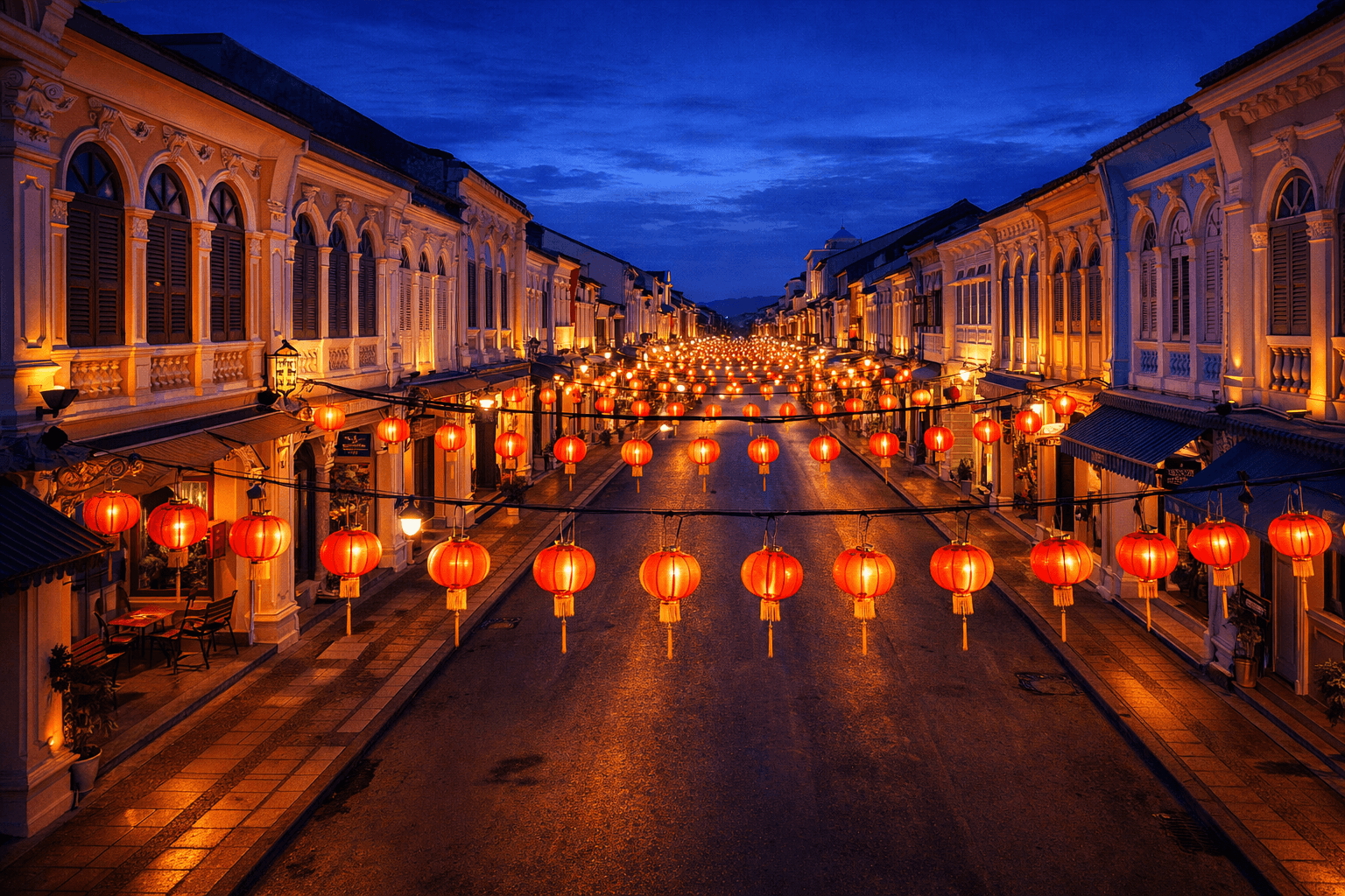 Phuket Old Town heritage shophouses and Sunday market